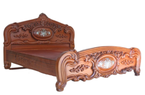 GIƯỜNG NGỦ TỨ QUÝ GỖ TỰ NHIÊN TN448