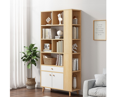 TỦ SÁCH GỖ SỒI TỰ NHIÊN GIÁ TỐT TN483