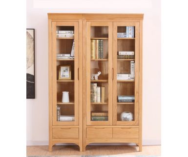 TỦ SÁCH GỖ SỒI TỰ NHIÊN HIỆN ĐẠI TN473