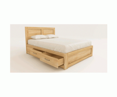 GIƯỜNG NGỦ NGĂN KÉO GỖ SỒI TN250