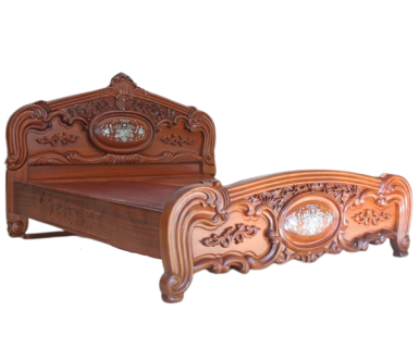 GIƯỜNG NGỦ TỨ QUÝ GỖ TỰ NHIÊN TN448