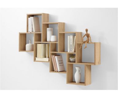 KỆ SÁCH TREO TƯỜNG ĐỘC LẠ GỖ TỰ NHIÊN TN476