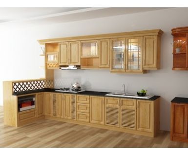 TỦ BẾP GỖ SỒI MỸ TN435