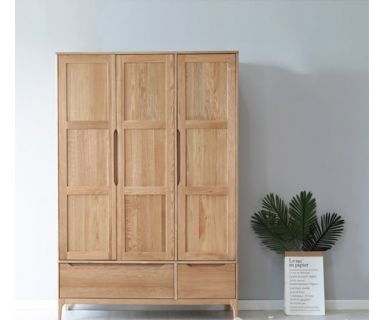 TỦ QUẦN ÁO GỖ SỒI TỰ NHIÊN DÀNH CHO HỘ GIA ĐÌNH TN416