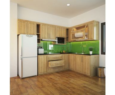 TỦ BẾP GỖ SỒI NGA TN101