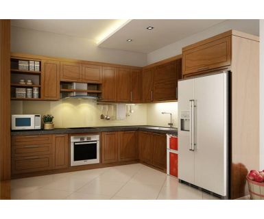 TỦ BẾP GỖ TỰ NHIÊN HIỆN ĐẠI 2021 TN426