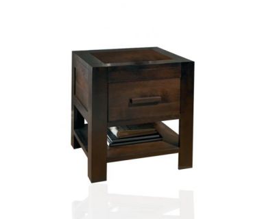 TỦ ĐẦU GIƯỜNG MỘT NGĂN KÉO GỖ ÓC CHÓ TN170