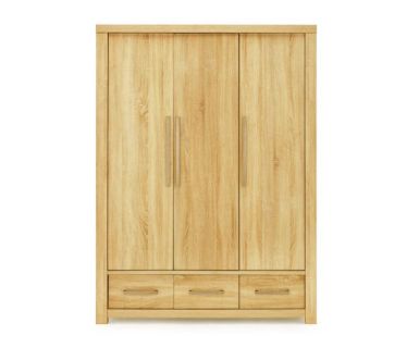 TỦ QUẦN ÁO BA CÁNH GỖ SỒI TN186