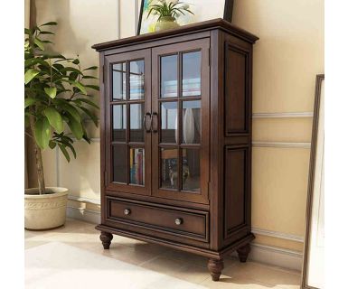 TỦ TÀI LIỆU GỖ TỰ NHIÊN PHONG CÁCH TÂN CỔ ĐIỂN TN410