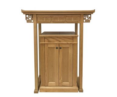 Tủ thờ chung cư tự nhiên nâu vàng hiện đại