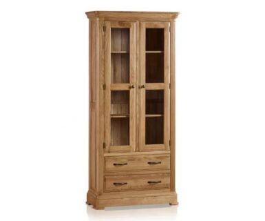 TỦ TRƯNG BÀY HAI KÍNH GỖ SỒI TN265