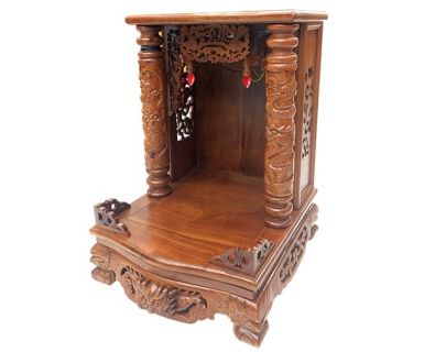 BÀN THỜ THẦN TÀI GỖ CĂM XE TN363