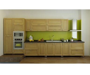 TỦ BẾP GỖ SỒI MỸ CHỮ I TN439