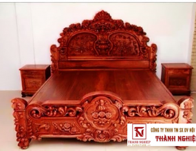 GIƯỜNG NGỦ CHẠM KHẮC GIÁ RẺ TỪ GỖ TỰ NHIÊN TẠI TP.HCM