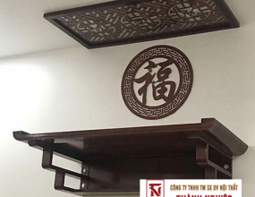 THIẾT KẾ BÀN THỜ TREO TƯỜNG HỢP PHONG THỦY
